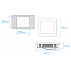 Downlight empotrar cuadrado 18 W 